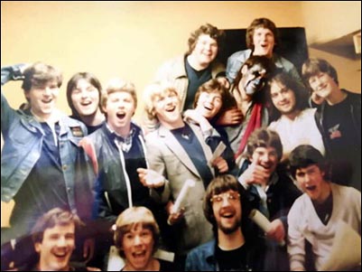 Fish and Steve with fans: The Venue, Aberdeen - 06.05.1982 - Photo by Sam Anderson