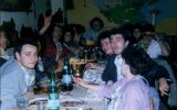 Fish and Pete with italian fan club members: La Tana del Lupo, Milan - 14.05.1987 - Photo by Roberto Cangioli